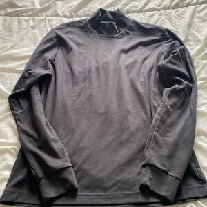 Uniqlo Charcoal Mock Neck Long Sleeve Top Size M